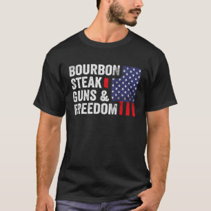 Camiseta Pistolas de filete de borbón y Whiskey Patr de ban