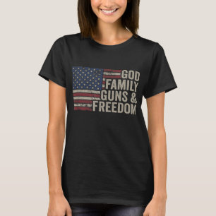 Camiseta PISTOLAS DE LA FAMILIA DE DIOS Y LIBERTAD Pro Gun 