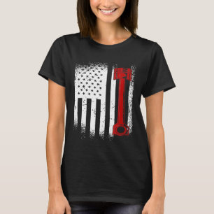 Camiseta Pistón De Pistón De Bandera De Los Ee.Uu. Para Cua