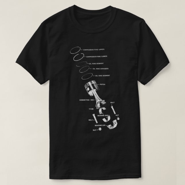 Camiseta Pistón del motor (Diseño del anverso)