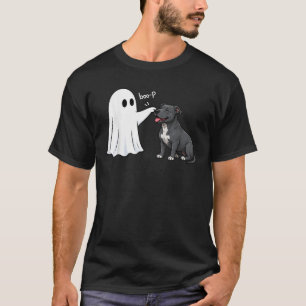 Camiseta Pit Bull Boo P Fantasma Nariz Boop Halloween Amant