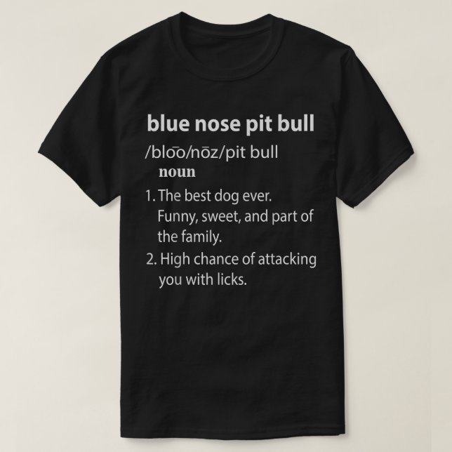 Camiseta Pit Bull de Nariz Azul (Diseño del anverso)