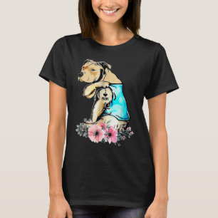 Camiseta Pit Bull Divertido Amo a Mamá Tatuaje Día de la Ma