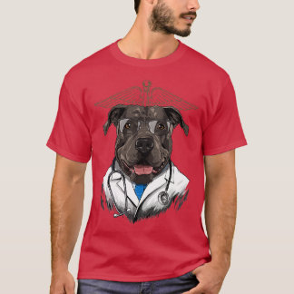Camiseta Pit Bull Dogtor Vet Veterinario Médica de Perro