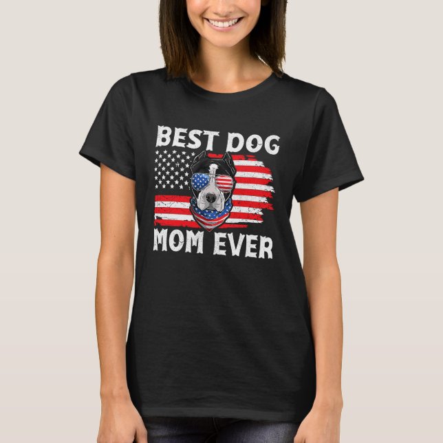 Camiseta Pit bull EE.UU. Patriotic Dog US Apparthu American (Anverso)