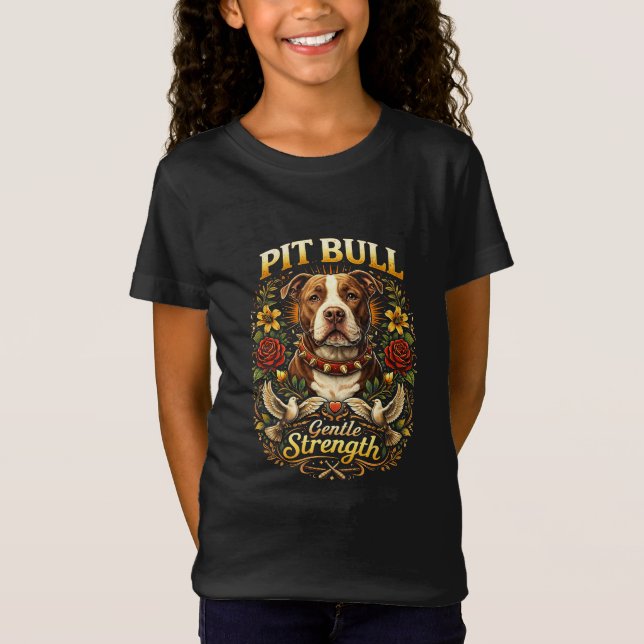 Camiseta Pit Bull: Gentle Strength (Anverso)