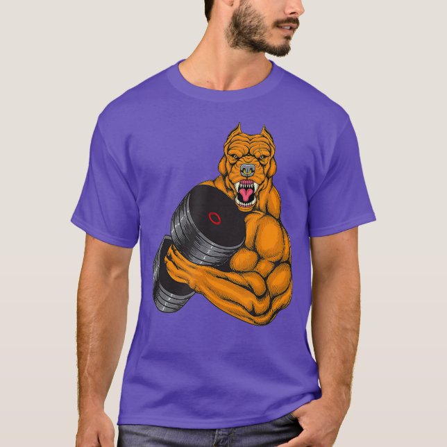 Camiseta Pit Bull Gym Fitness - Levantamiento tardío (Anverso)