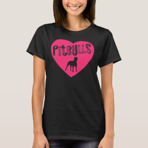 Camiseta Pit Bull Heart Pitbulls Pink Transparent American