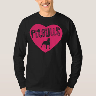 Camiseta Pit Bull Heart Pitbulls Pink Transparent American