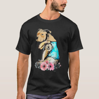 Camiseta Pit Bull I Love Mom Tattoo Mother Day