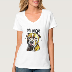 Camiseta Pit Bull Mamá   Amante de los Perros 