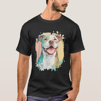 Camiseta Pit Bull Mom Dog Lover Colorful Artistic Pitbull O