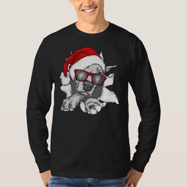 Camiseta Pit Bull Navidades Merry Pitmas (Anverso)