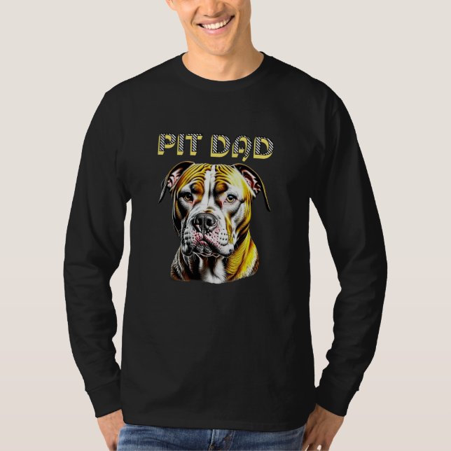 Camiseta Pit Bull Papá | Amantes de los Perros  (Anverso)