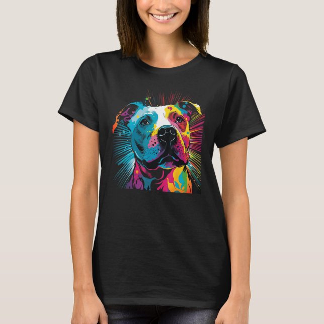 Camiseta Pit Bull pitbull Artistic  Pibble (Anverso)
