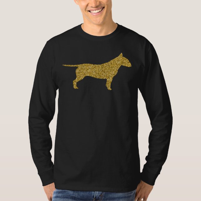 Camiseta Pit Bull Pittie Pitbull Dog Gold Purpurina (Anverso)