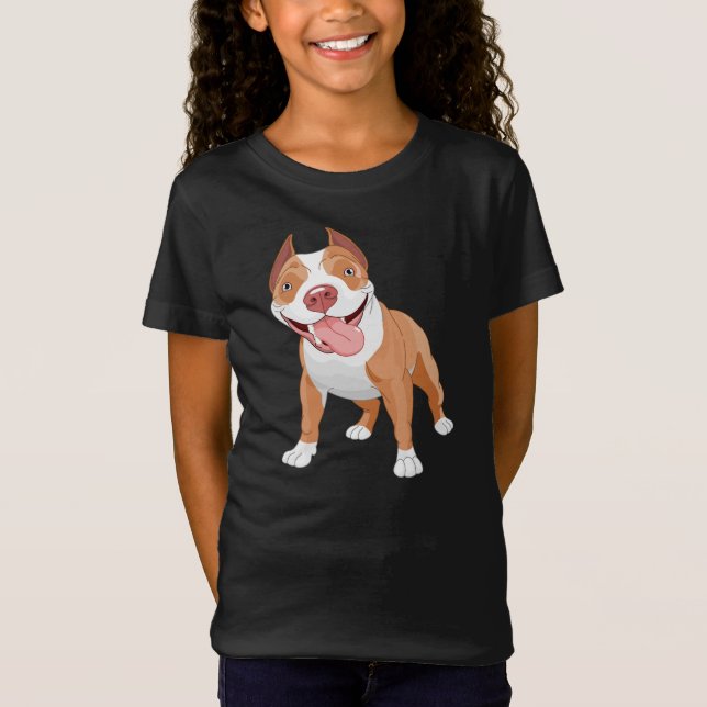 Camiseta Pit Bull Sonriente Feliz (Anverso)