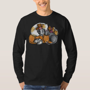 Camiseta Pit Bull Terrier Perros Durmiendo Pile