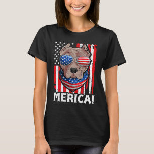 Camiseta Pit bull USA Patriotic Dog Apparte Bandera America