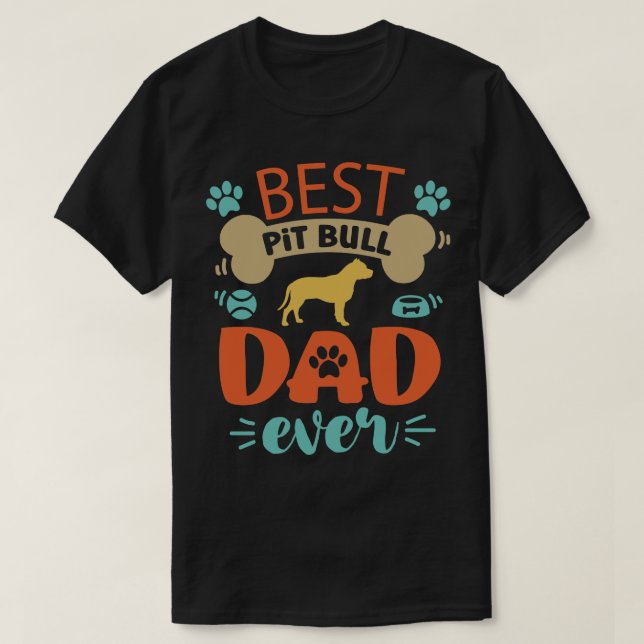 Camiseta Pit Bulldog Dad (Diseño del anverso)