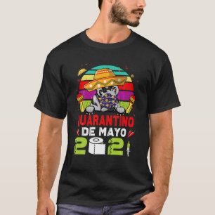Camiseta Pit Bulldog Face Mask Quarantino Funny Cinco De M