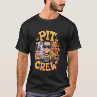 Camiseta Pit Crew BBQ Cow Pig Chicken