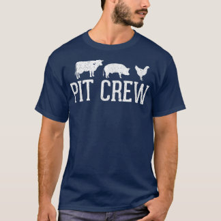 Camiseta Pit Crew Cow Pig Chicken Barbecue 