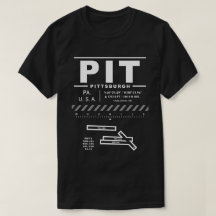 PIT T-Shirt del Aeropuerto Internacional de Pittsb