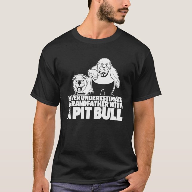 Camiseta Pitbull Abuela Perro Rama Pitbull Ban (Anverso)
