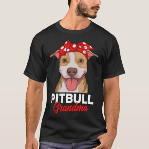 Camiseta Pitbull Abuela Pittie Perro Mamá Divertida Mujeres