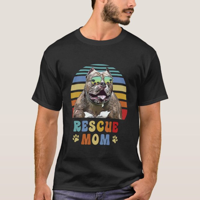 Camiseta Pitbull Adoptar Fomentar Rescatar Madre Perro (Anverso)