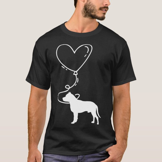 Camiseta Pitbull Adorable Corazón (Anverso)