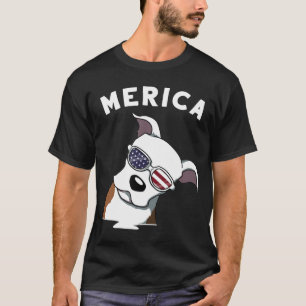 Camiseta Pitbull America Design Para Propietario Patriótico