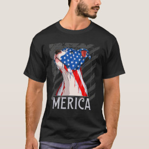 Camiseta Pitbull Americano 4 De Julio Perro Merica Usa Fl
