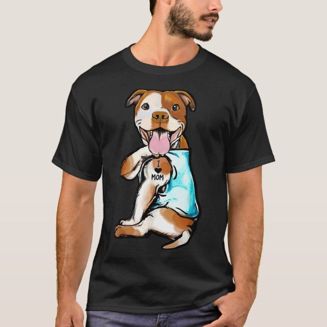Camiseta Pitbull Amo A Mamá Tatto (Anverso)