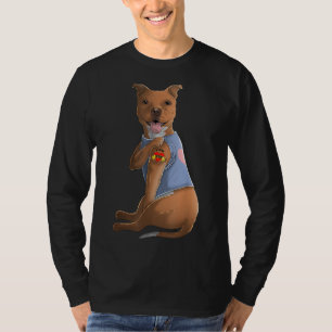Camiseta Pitbull amo a mamá Tattoo Perro divertido Día de l