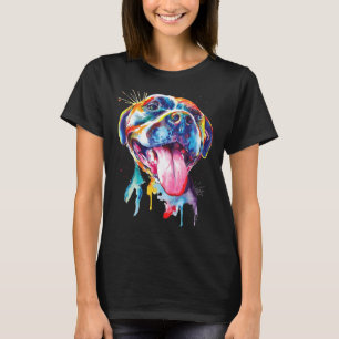 Camiseta Pitbull Artistic Splash Animal Colorful Dog Raza