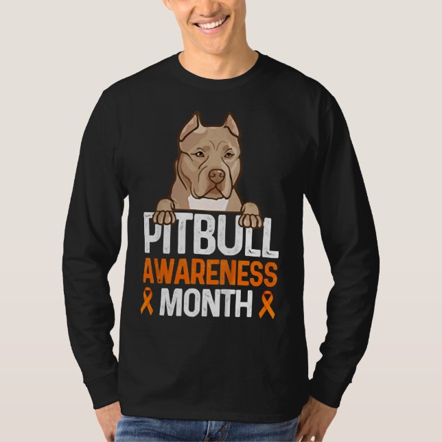 Camiseta Pitbull Awareness Month Pitbull y Amp Peace Sig (Anverso)