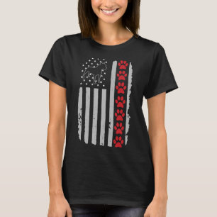 Camiseta Pitbull Bandera Americana Patriótica Pitbull Perro