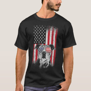 Camiseta Pitbull Bandera Estadounidense 4 De Julio Pitbull