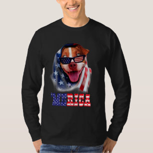 Camiseta Pitbull Bandera Estadounidense 4 De Julio Pitbull 