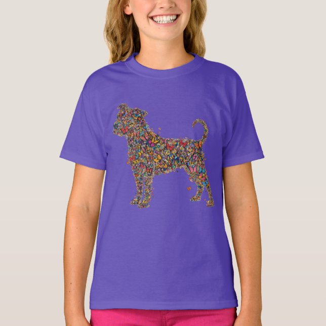 Camiseta Pitbull Butterfly Silhouette Art | Bully Dog Lover (Anverso)