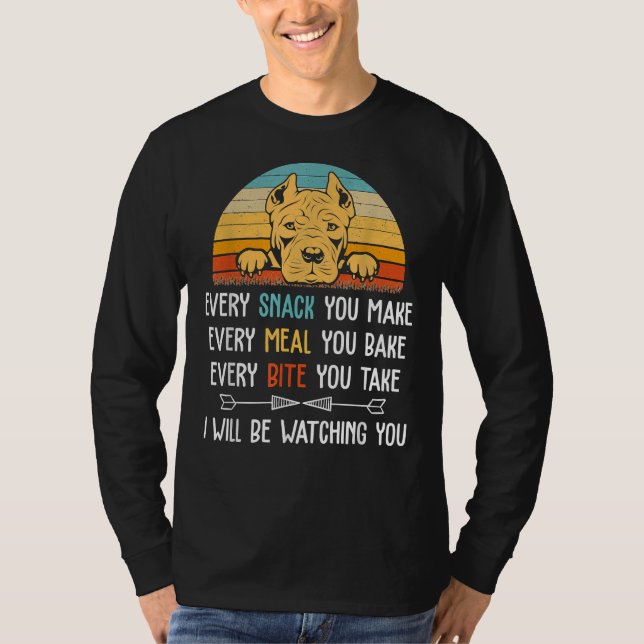 Camiseta Pitbull Cada Snack Que Haga Cada Comida Que Haga (Anverso)