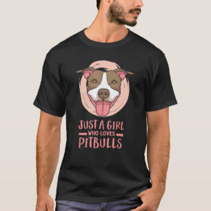 Camiseta Pitbull, Chica ama a Pitbulls, mamá damas