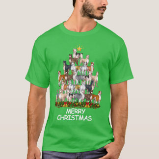 Camiseta Pitbull Christmasree Feliz amigo navideño