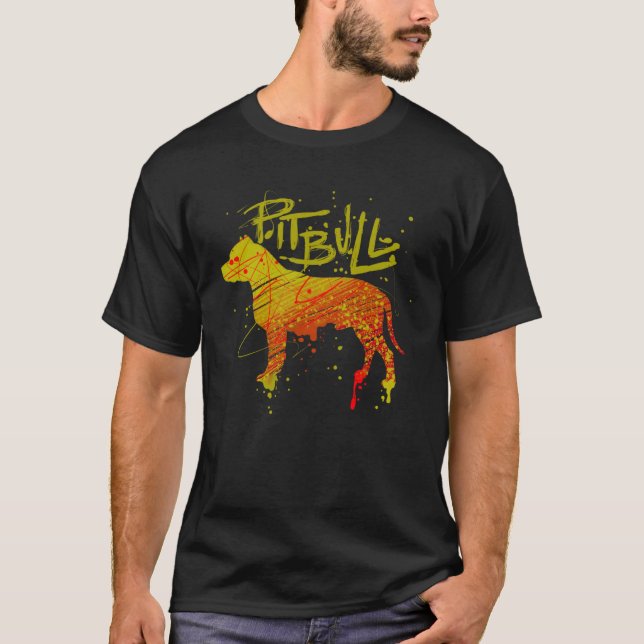 Camiseta Pitbull Colorido (Anverso)