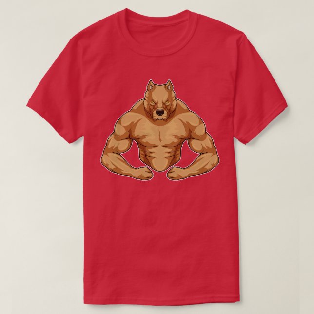 Camiseta Pitbull como el caso de Bodybuilder (Diseño del anverso)