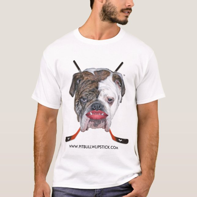 CAMISETA PITBULL CON EL LÁPIZ LABIAL (Anverso)