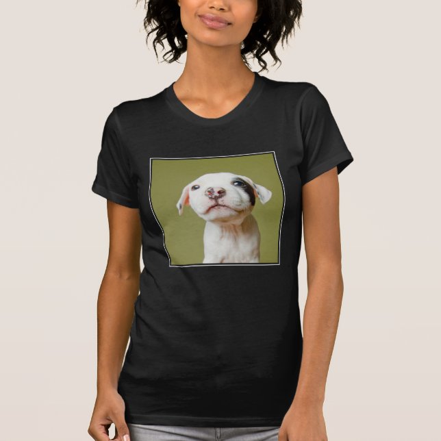 Camiseta Pitbull con el ojo manchado negro (Anverso)