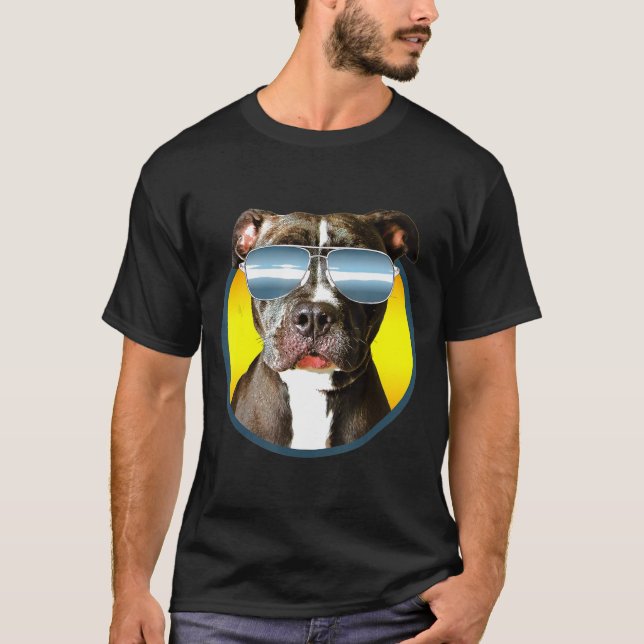 Camiseta Pitbull Con Sombras En Toro De Mazo (Anverso)